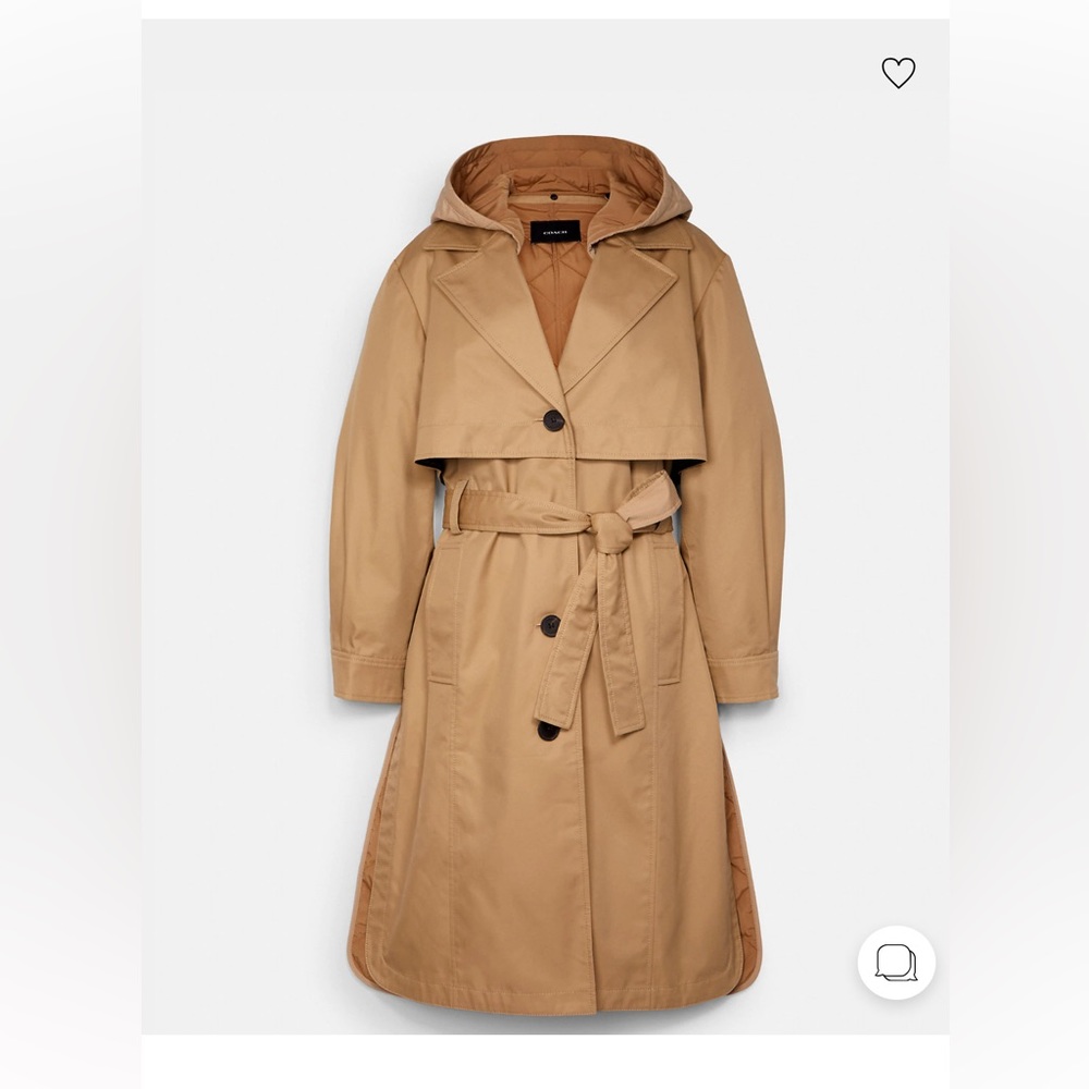 Quilted Long Trench COACH